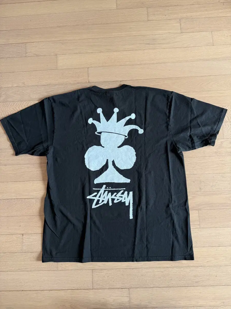 [XL] stussy 스투시 클럽 크라운 피그먼트 다이드 반팔 티셔츠